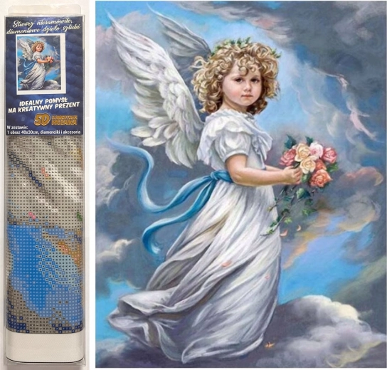 Διαμαντοζωγραφική Χερουβείμ 30 × 40 cm