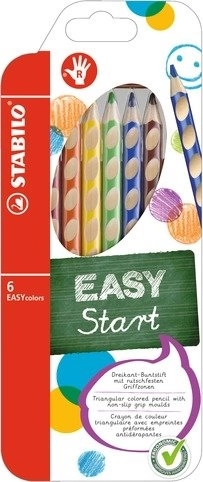 STABILO EASYstart σετ ξυλομπογιές για δεξιόχειρες, 6 τεμ.
