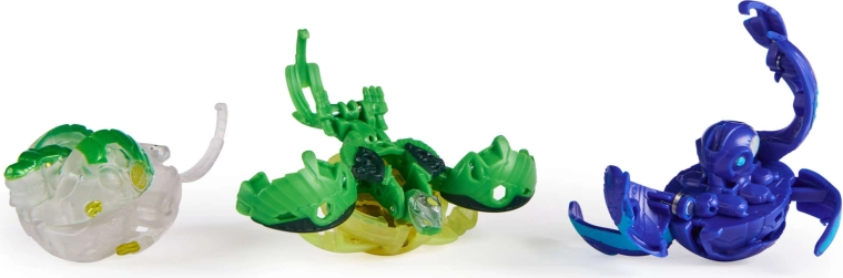 Τρεις μεταμορφούμενες φιγούρες Bakugan