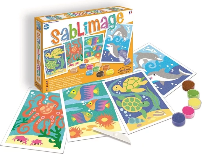 Sentosphere Sablimage mini αμμώδεις εικόνες ψάρια και δελφίνια