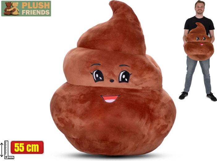 Λούτρινο μαξιλάρι Plush Friends κακάκι 55 εκ.