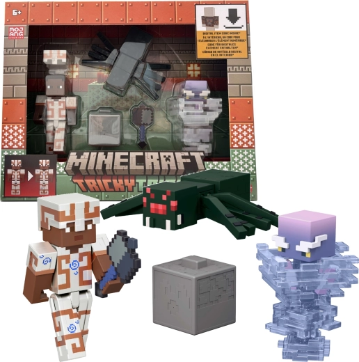 Mattel Minecraft Tricky Trials σετ με 3 φιγούρες και αξεσουάρ με ψηφιακό κωδικό