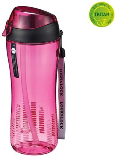 Αθλητικό μπουκάλι με καλαμάκι Tritan 550 ml ροζ