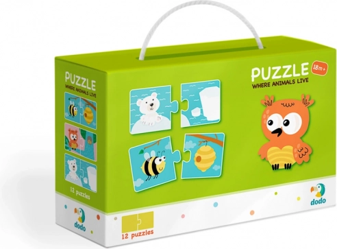 Puzzle Dodo: Ζωάκια και τα σπίτια τους