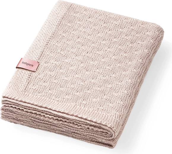 BabyOno πλεκτή μπαμπού κουβέρτα light beige