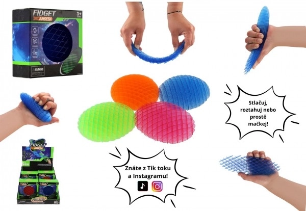 Fidget worm που αλλάζει σχήμα – αντιστρες παιχνίδι από πλαστικό, 11 cm