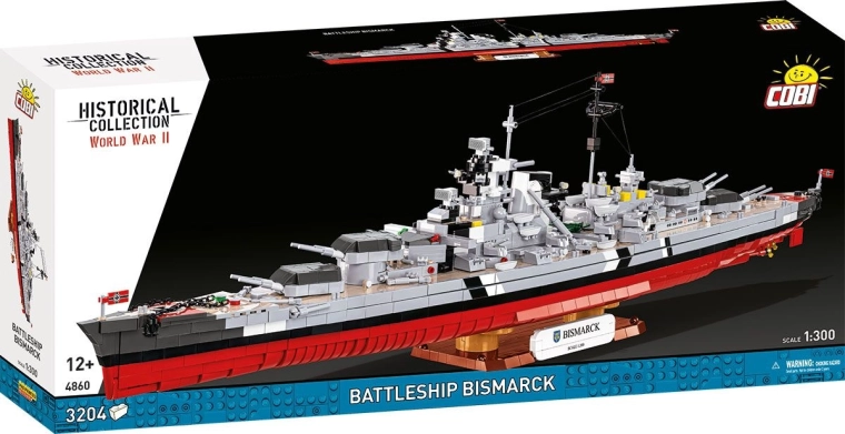 Cobi II WW θωρηκτό Bismarck κατασκευή 1:300 (3204 κομμάτια)