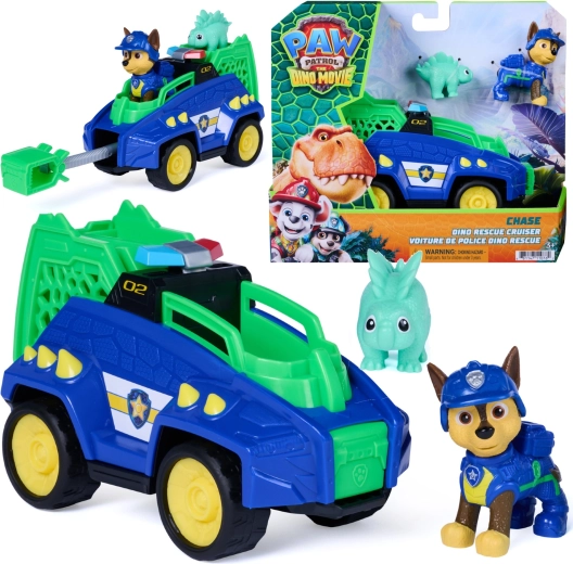 Spin Master Psi Patrol δεινόσαυροι – όχημα Dino rescue cruiser 15 cm με φιγούρες Chase και δεινόσαυρο