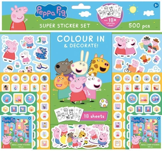 Σετ αυτοκόλλητων Peppa Pig (500 τεμ.)