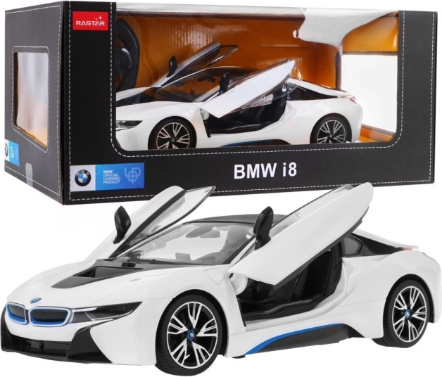 Τηλεκατευθυνόμενο μοντέλο BMW i8 1:14 λευκό από RASTAR, 2,4 GHz