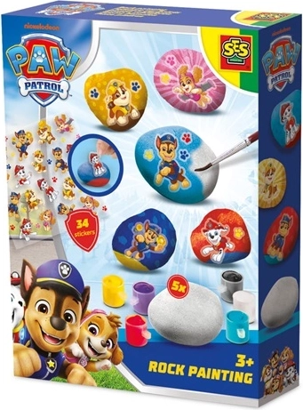 SES Paw Patrol ζωγραφική σε πετραδάκια