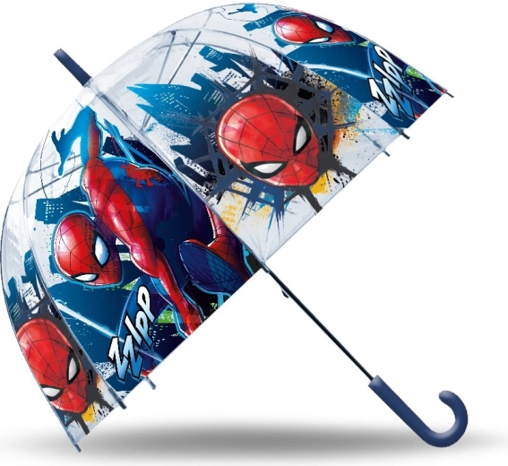 Διάφανο παιδικό χειροκίνητο ομπρελάκι Spiderman