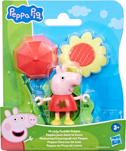 Hasbro Πέππα το Γουρουνάκι – διασκέδαση σε λακκούβες και λάσπη, φιγούρα Πέππα με αξεσουάρ