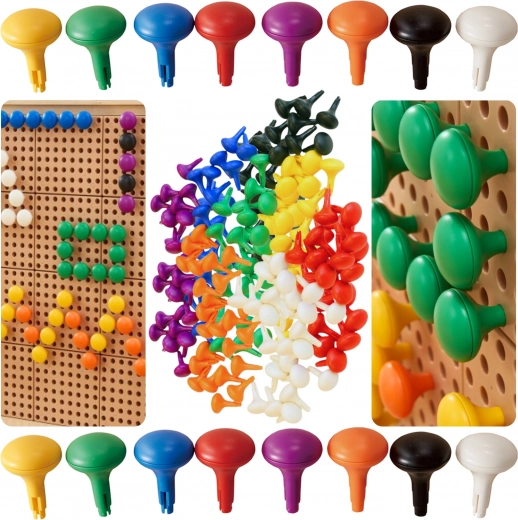 Masterkidz Πολύχρωμα Jumbo Πινακίδια για Πίνακες STEM 128 Τεμ. - 8 Χρώματα
