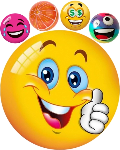 Παιδική μπάλα Mondo με φατσούλα (smiley) ή μοτίβο φρούτων - 1 τεμάχιο