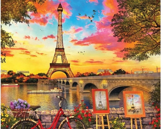 Διαμαντένιο κέντημα (diamond painting) πανόραμα Παρισιού – Πύργος του Άιφελ 40 × 30 cm - 1 τεμάχιο