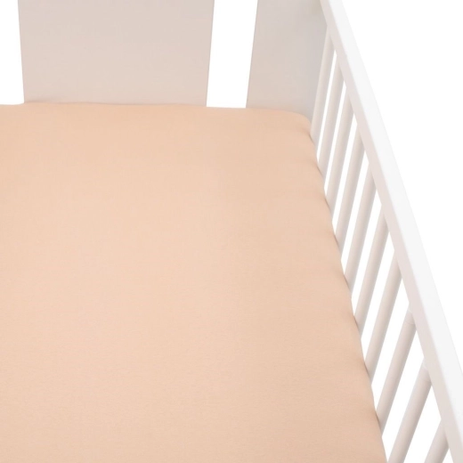 Jersey σεντόνι με λάστιχο για κούνια New Baby 120 × 60 μπεζ
