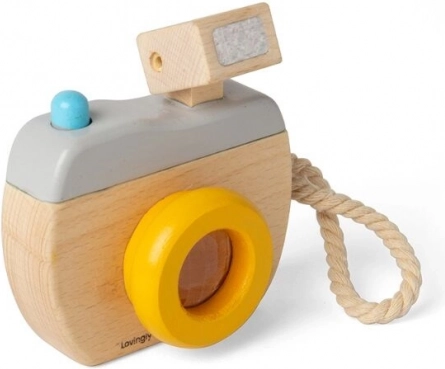 Bigjigs Toys ξύλινη φωτογραφική μηχανή με φλας