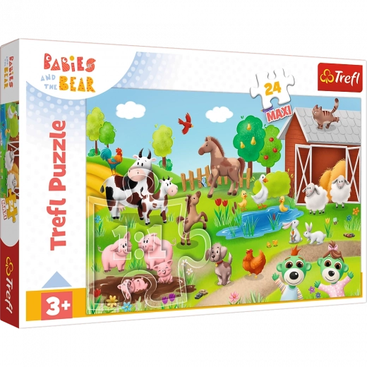 Παζλ 24 maxi BOBASKI A ZVÍŘATA Trefl