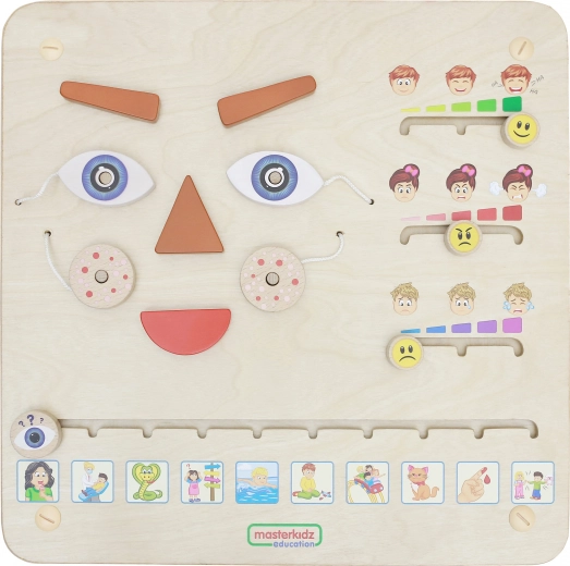 Masterkidz επιτοίχιος εκπαιδευτικός πίνακας Πώς νιώθεις; Μοντεσσοριανή εκμάθηση συναισθημάτων