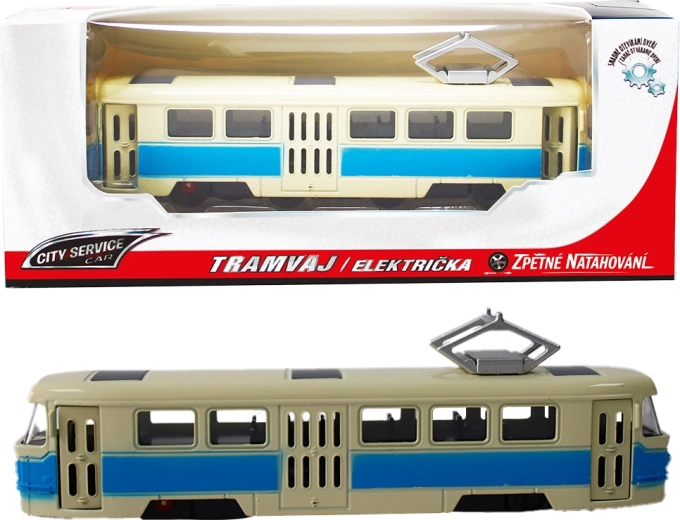 Μεταλλικό τραμ 1:90 μπλε