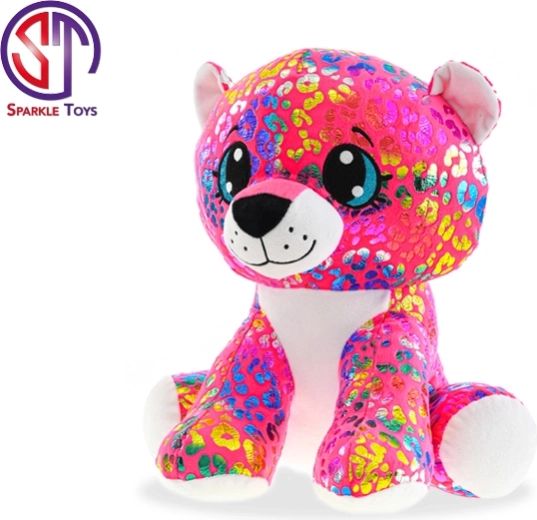 Λούτρινη λεοπάρδαλη Rainbow Star Sparkle 24 cm, καθιστή