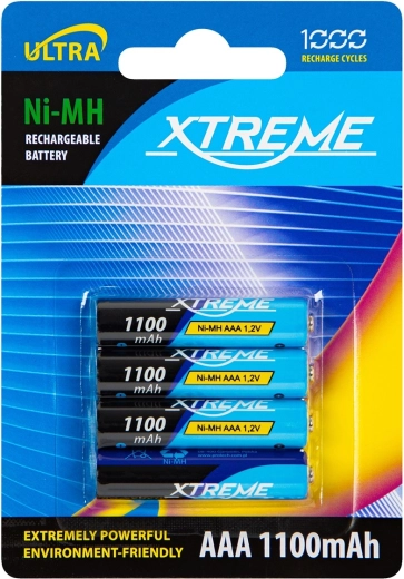 Επαναφορτιζόμενες μπαταρίες AAA NiMH 1100 mAh XTREME - 4 τεμ.