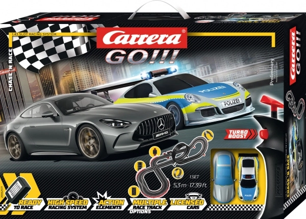 Αυτοκινητόδρομος Carrera GO Chase’n Race 5,3 m με αυτοκίνητα MERCEDES-AMG GT 63 και PORSCHE 911 GT3