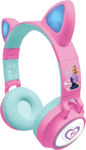 Ασύρματα ακουστικά Lexibook Barbie με αυτιά γατούλας και φωτεινά εφέ
