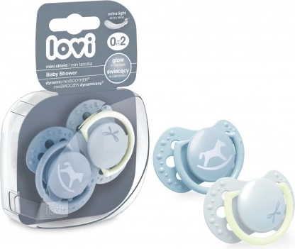 LOVI μίνι πιπίλα Baby Shower 0-2 μην., 2 τεμ. για αγόρια