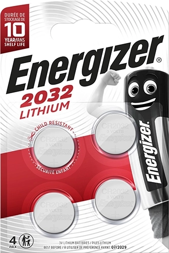 Energizer λιθίου κουμπωτή μπαταρία CR2032, 4 τεμ.