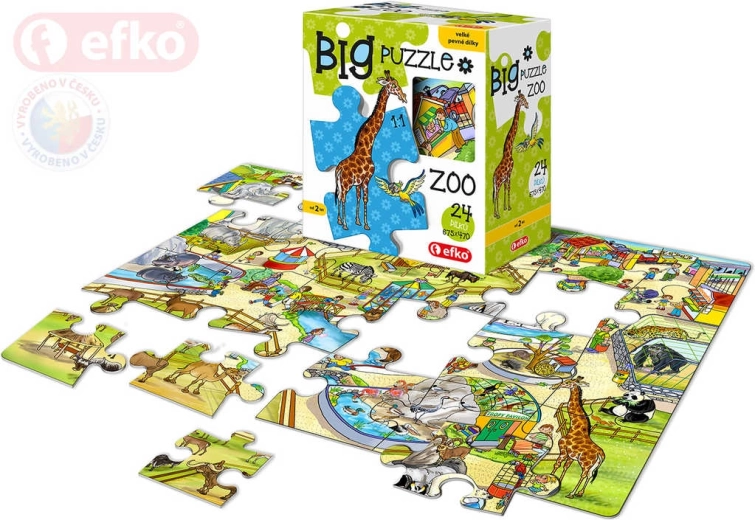 EFKO Baby Puzzle BIG στο ζωολογικό κήπο – μεγάλα κομμάτια 24 κομματιών - 1 τεμάχιο