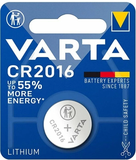 Κουμπωτή μπαταρία Varta CR2016, 3 V
