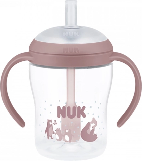 Εκπαιδευτικό βρεφικό μπιμπερό NUK Perfect Match με σιλικονούχο καλαμάκι Bear 150 ml