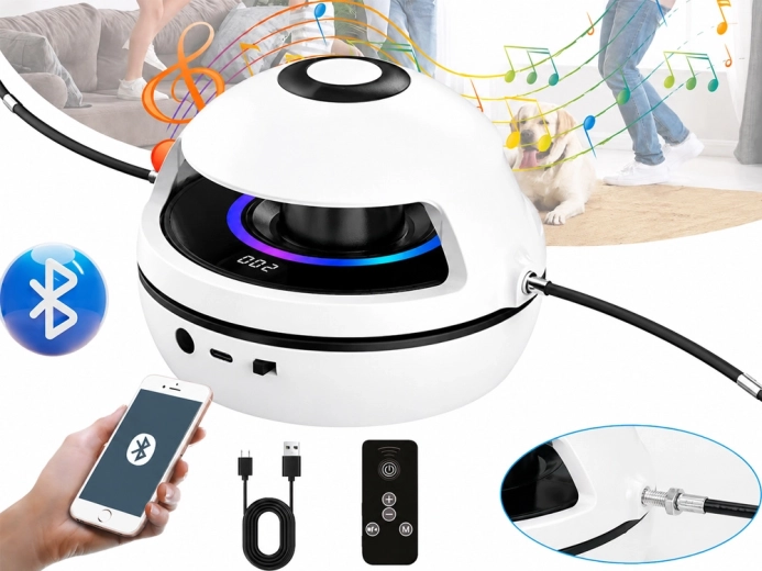 Μουσική Bluetooth, εφέ φωτισμού και επαναφορτιζόμενη μπαταρία
