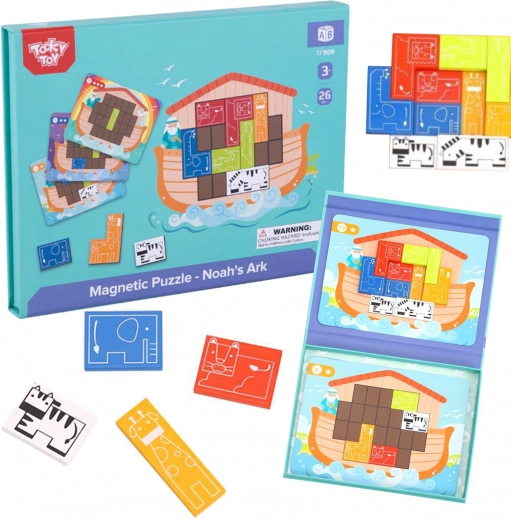 Tooky Toy μαγνητικό λογικό παζλ Κιβωτός του Νώε – 26 κομμάτια