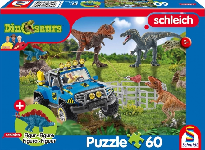 Παζλ SCHMIDT SCHLEICH προϊστορικοί γίγαντες, 60 κομμάτια + φιγούρα