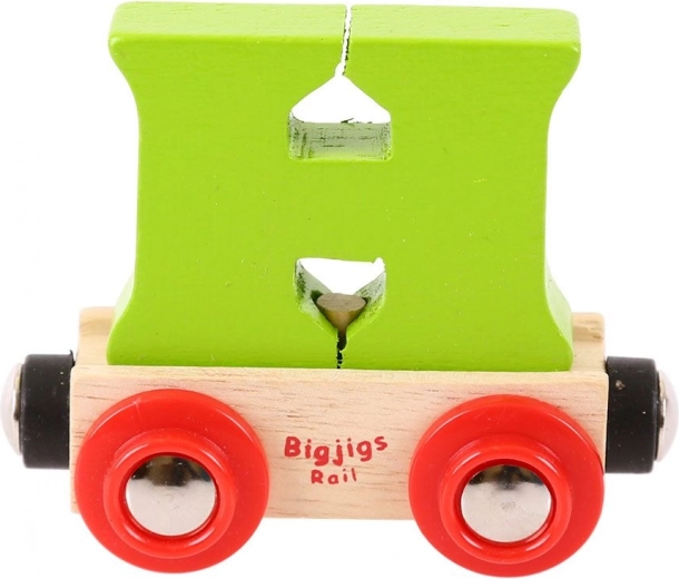BIGJIGS RAIL βαγονάκι για ξύλινο σιδηρόδρομο – γράμμα H