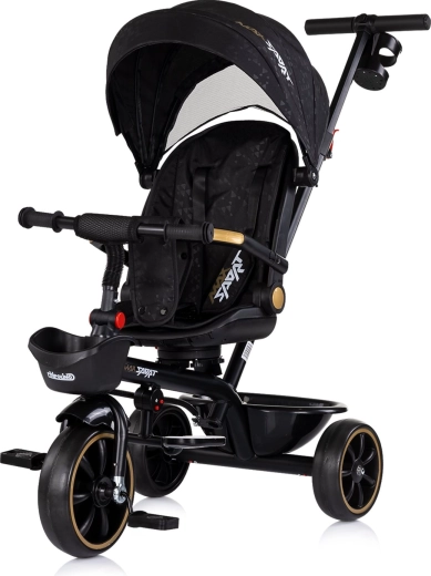 Παιδικό τρίκυκλο 2σε1 με τέντα CHIPOLINO Max Sport Noir