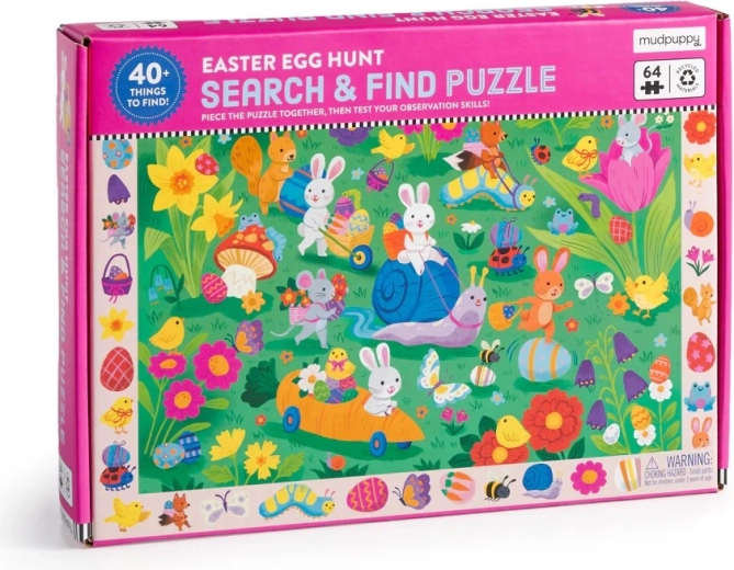 Puzzle Mudpuppy Βρες και Βρες Πασχαλινό κυνήγι αυγών 64 κομματιών
