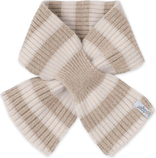 Παιδικό κασκόλ merino Lodger Stripe μπεζ