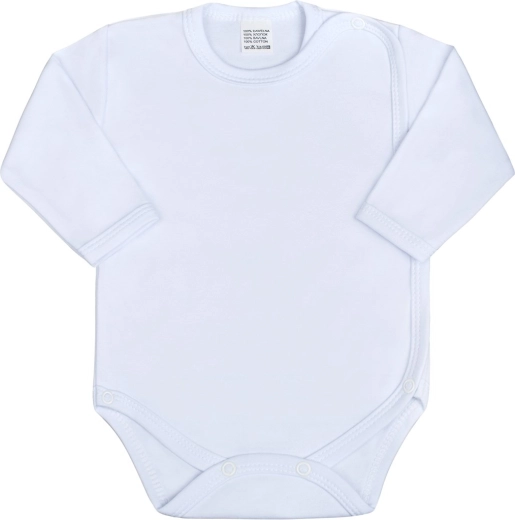 Βρεφικό ολόσωμο κορμάκι New Baby Classic με πλήρες άνοιγμα, λευκό