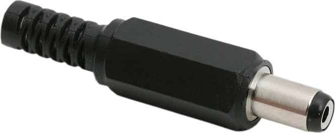 Βύσμα DC 5,5 × 2,1 mm με προστασία από κάμψη