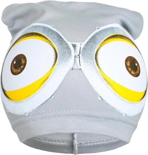 Ανοιξιάτικο παιδικό σκουφάκι New Baby με μοτίβο Minion, γκρι