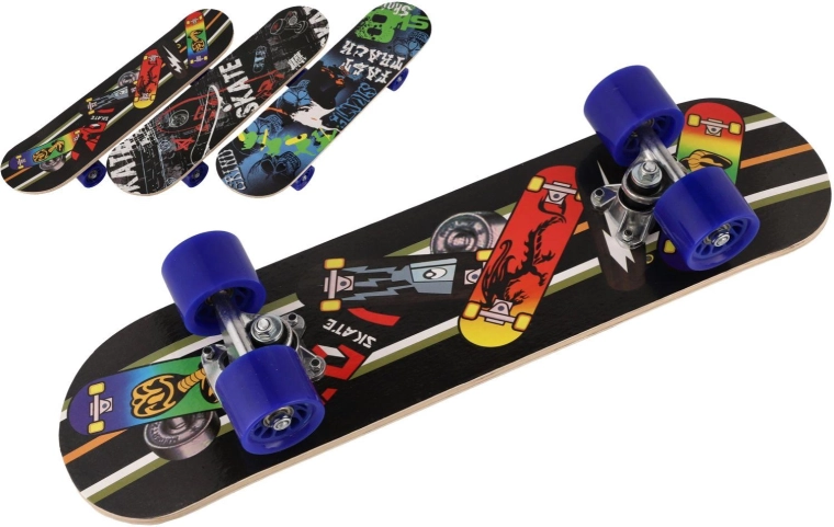 Παιδικό skateboard 60 cm από ξύλο σφενδάμου, 3 χρώματα