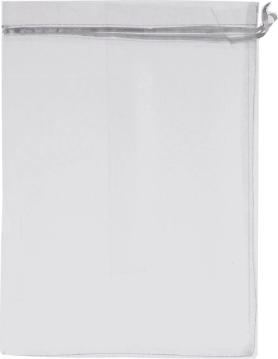 Γκρι πουγκί από οργάντζα 25 × 35 cm