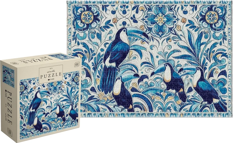 Καλλιτεχνικό παζλ Art on Tiles με πολύχρωμους τουκάνους 500 κομμάτια