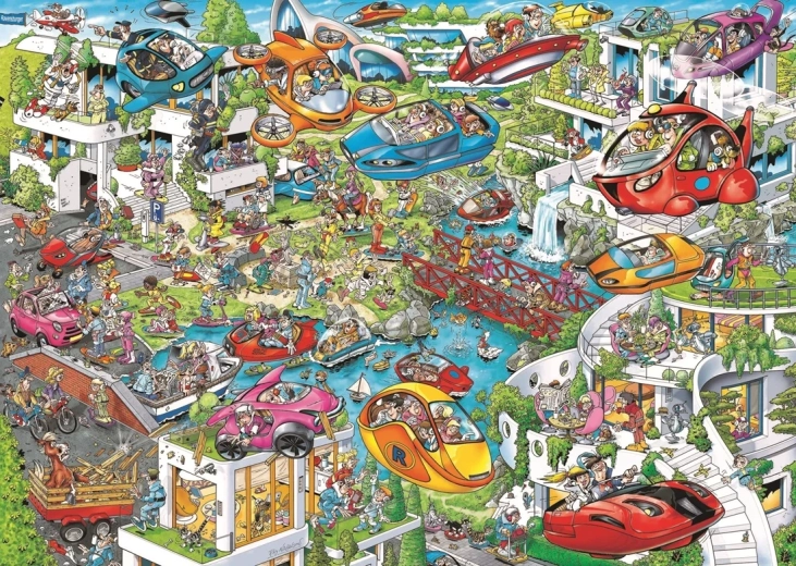 Παζλ RAVENSBURGER Ray’s Comic – Μέλλον, 1000 κομμάτια