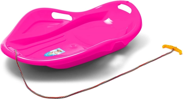 Παιδικό έλκηθρο-γλιστρίδι BABY MIX Premium Komfort σε σχήμα κοχυλιού 80 cm ροζ