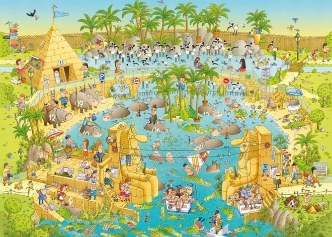 Heye Puzzle Τρελό ZOO: Έκθεση του Νείλου 1000 κομμάτια